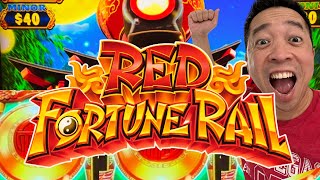 This NEW Train game is AWESOME!! RED FORTUNE RAIL FOLIAGE Slot Machine (Konami Gaming) screenshot 2