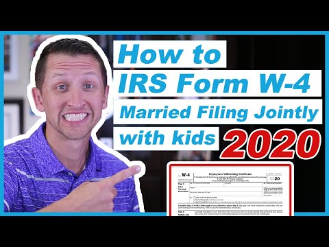 How to fill out IRS form w 4 2020 Married Filing Jointly - YouTube