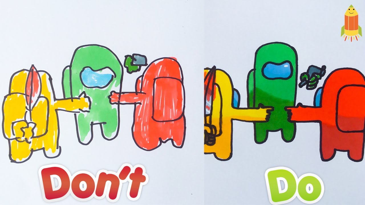 Dos And Donts Among Us Compilation Easy | Huy Art Drawing