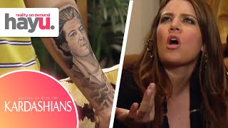 Khloé \& Kris FREAK Over Giant Robert Kardashian Tattoo | Season 3 | Keeping Up With The Kardashians