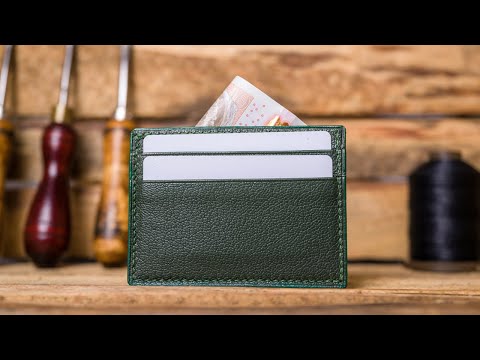 Making a Himalayan Crocodile Leather Card Holder (Free PDF Pattern