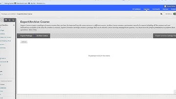 Exporting & Importing Blackboard Courses