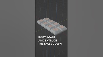 How to model a Chocolate Bar in Blender 3D #shorts