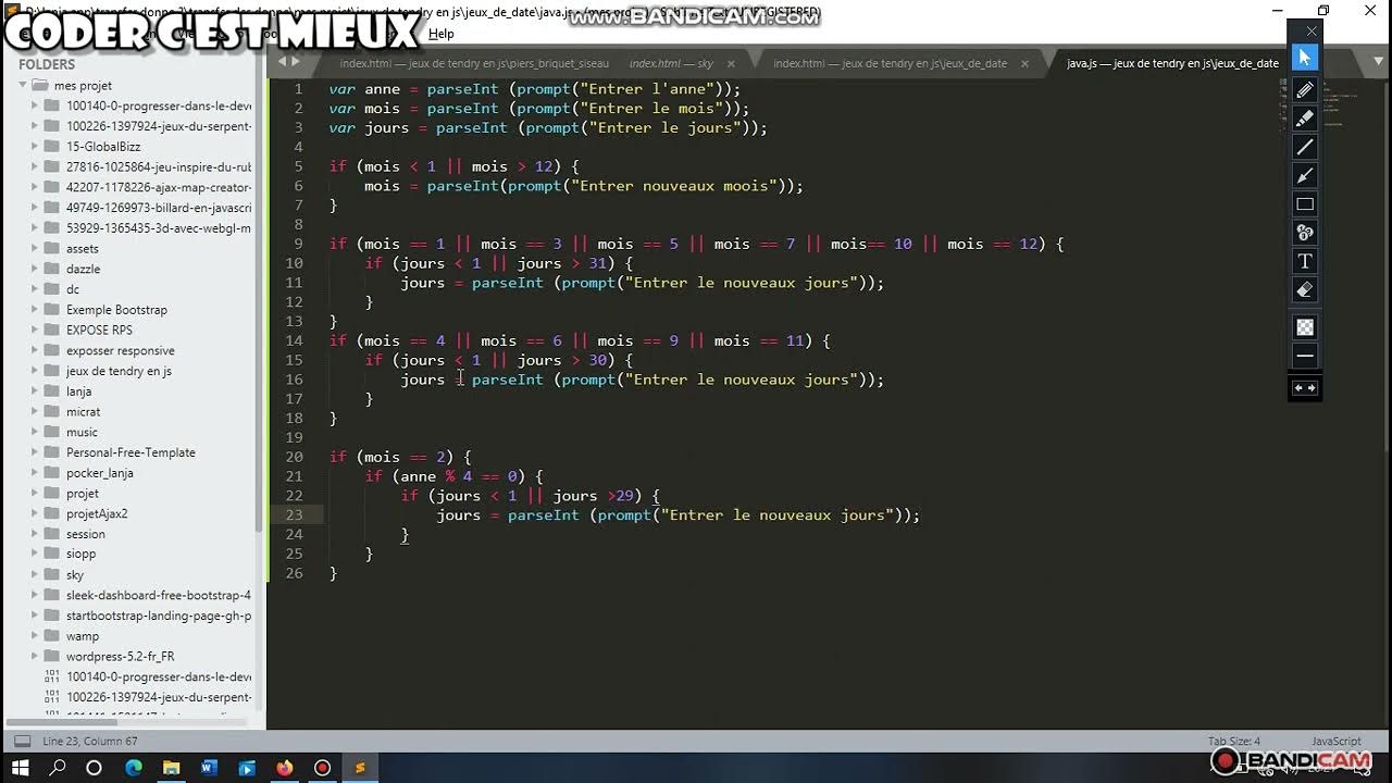 creation de jeux simple sur javaScript - YouTube