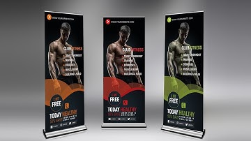 Creative roll up banner design | Photoshop Tutorial