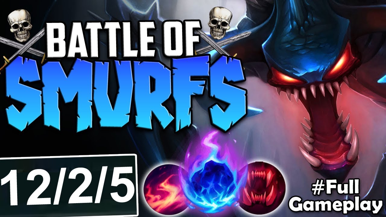 BATTLE OF SMURFS WHO WILL BE VICTORIOUS Cho Gath Vs Udyr TOP NA 