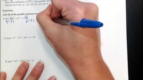 Rational Zero Theorem Part 1