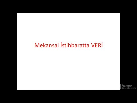 Mekansal İstihbarat (GeoINT) Temel Seviye # 8. Mekansal İstihbaratta Veri