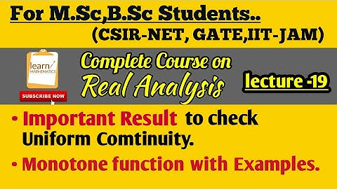 Real Analysis Complete Course 🔥||Lecture-19||