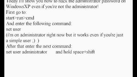 Hack The Administrator Password On WindowsXP from www metacafe combikramjit