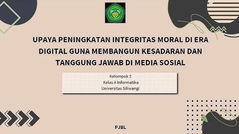 VIDEO PRESENTASI KELOMPOK 2A PjBL INFORMATIKA UNSIL