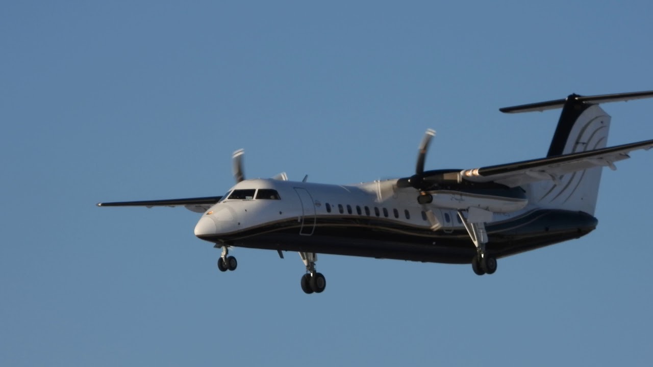 PAL Airlines Bombardier Dash 8-300 C-GNCF Landing CYQB 24