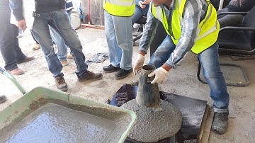Slump test for self compacting concrete