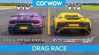 Lamborghini Aventador SV v Huracan Performante - DRAG RACE, ROLLING RACE \& BRAKE TEST