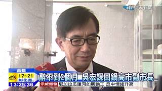 20141223中天新聞 辭不到2個月 吳宏謀回鍋高市副市長