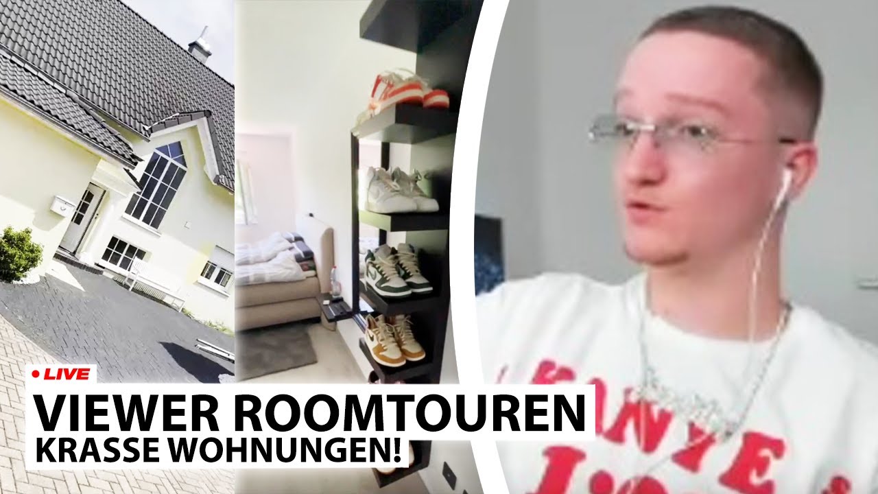 Justin reagiert auf Viewer Roomtouren 🏡 | Live - Reaktion