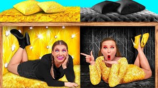 Secret Rooms Under The Bed Rich VS Broke Funny Situations by BaRaDa Challenge