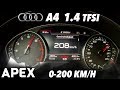 2017 Audi A4 1.4 TFSI - Acceleration Sound 0-100, 0-200 km/h | APEX