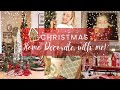 CHRISTMAS DECORATE WITH ME! KITCHEN, TABLESCAPE, HALLWAY, COCOA BAR! ALL THE TRADITIONAL XMAS DECOR!