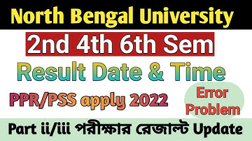 NBU| Result Date & Time: 2nd, 4th, 6th Sem & Part ii/ii | PPR/PPS apply Date|All college Result 2022