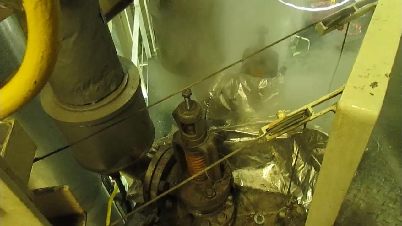 Boiler safety valve gagging and testing in dry dock MV Kerkyra at