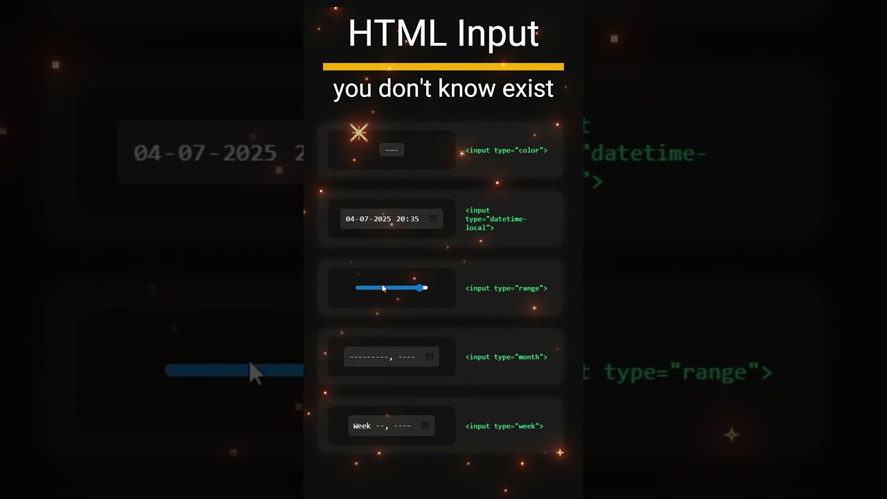 Day 7 100 HTML Inputs You Didn T Know Existed Secret Tags For Developers