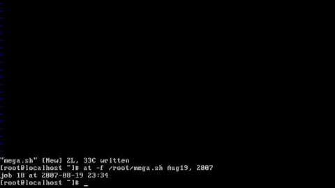 Job Scheduling Using At Command