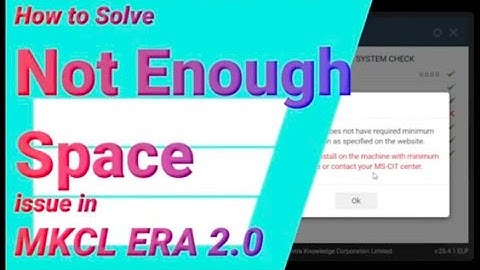 How to solve "Evidence storage issue" /"Not Enough Space" issue in MKCL ERA 2.0 Steps by step