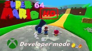 Super Mario 64 versión HD en el modo desarrollador de Xbox Series. Hecho con Unity (primer nivel).