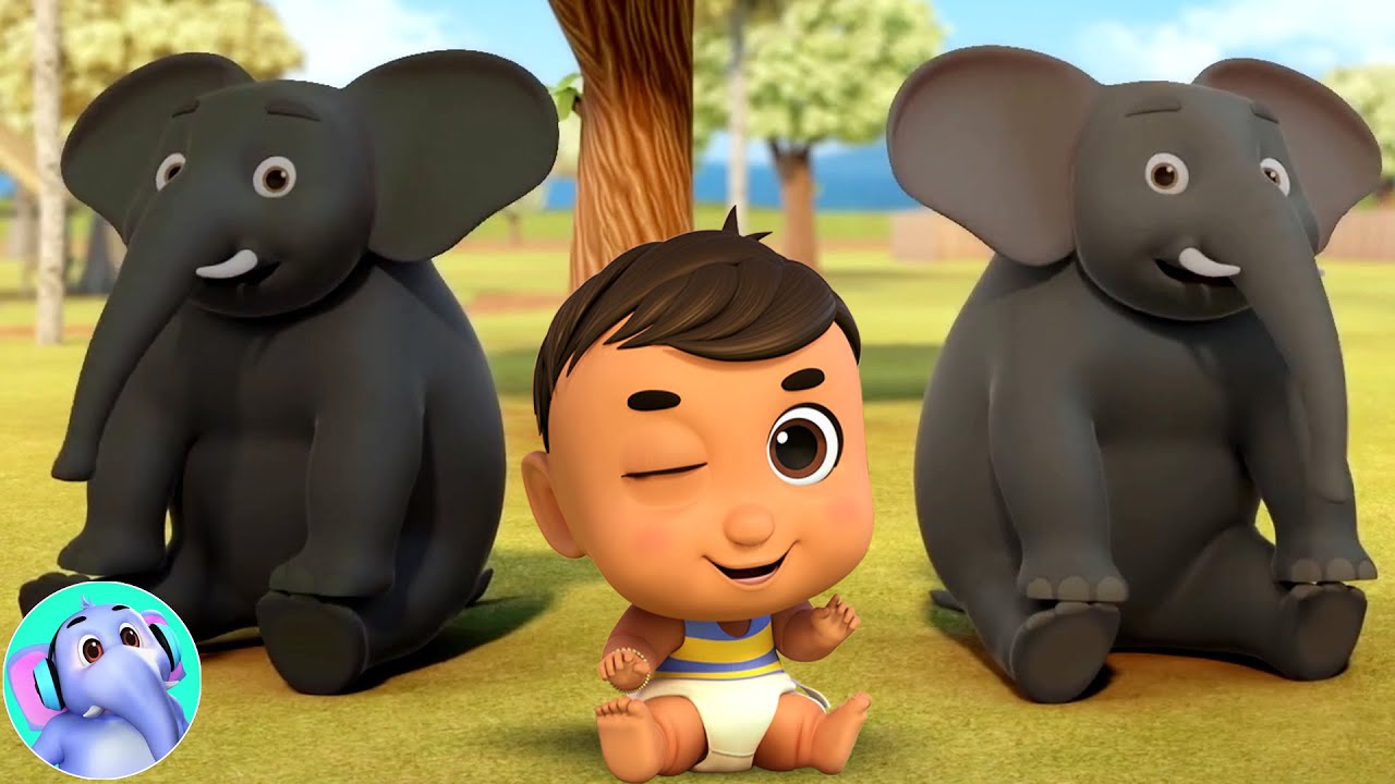 Ek Mota Hathi Jhoom Ke Chala, एक मोटा हाथी, Elephant Cartoon Hindi Nursery Rhymes for Kids