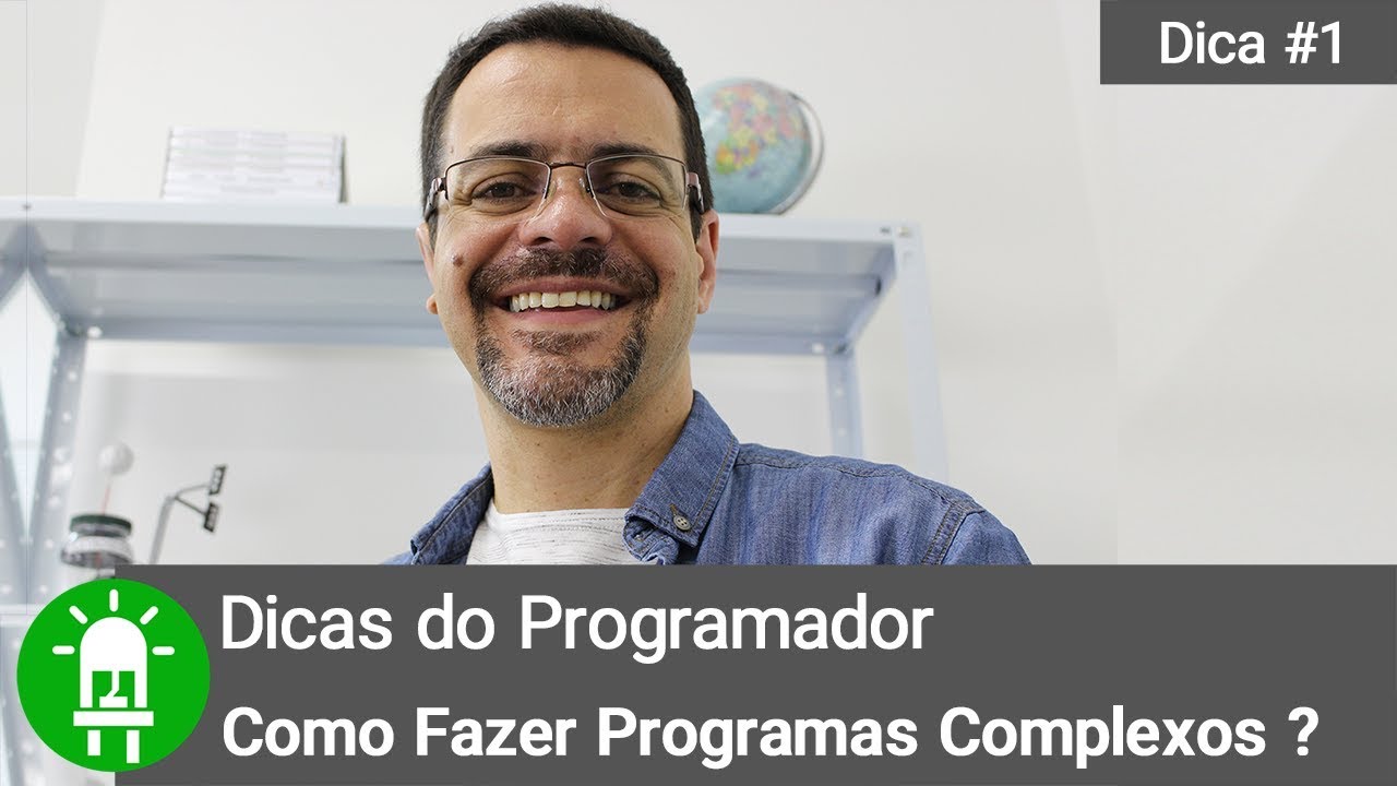 Alguns programas são muito complexos para você ? Não sabe por onde começar ? Tem dúvida se é capaz de fazer programas complexos ? Eu posso afirmar que você é capaz de fazer programas complexos! Saiba como neste vídeo. Eu vou te contar.

* CURSO COMPLETO DE ARDUINO: http://cursodearduino.net/ 
(Com apoio particular via WhatApp diretamente com o Prof. Flavio)

* SITE DO CANAL: http://www.brincandocomideias.com/
(Todo o conteúdo organizado)