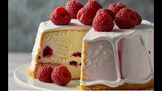 Raspberry Angel Cake so tasty mindful eating exercises bolo de framboesa pastel de frambuesa gâteau screenshot 3