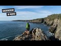 Backpacking along the cutler coast in downeast maine