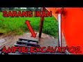 beko alat berat excavator amphibia keruk tanah lumpur dan angkat rumput cuci muara sungai riau