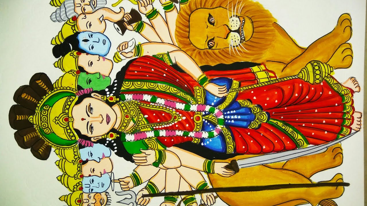 A Beautiful Drawing And Painting Of Lord Krishna Youtube