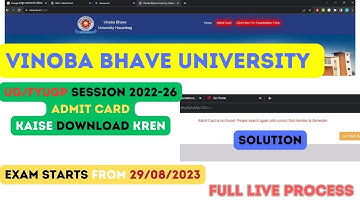VBU SEMESTER -2 KA ADMIT CARD KASIE DOWNLOAD KREN || ADMIT CARD NOT FOUND PROBLEM SOLUTION