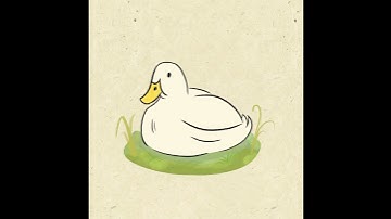 Digital painting of a duck in Procreate ✨