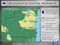 Heavy Rainfall and Flooding Possible Monday