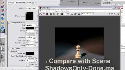 Clip from Maya Lighting & Rendering: Lights and Shadows