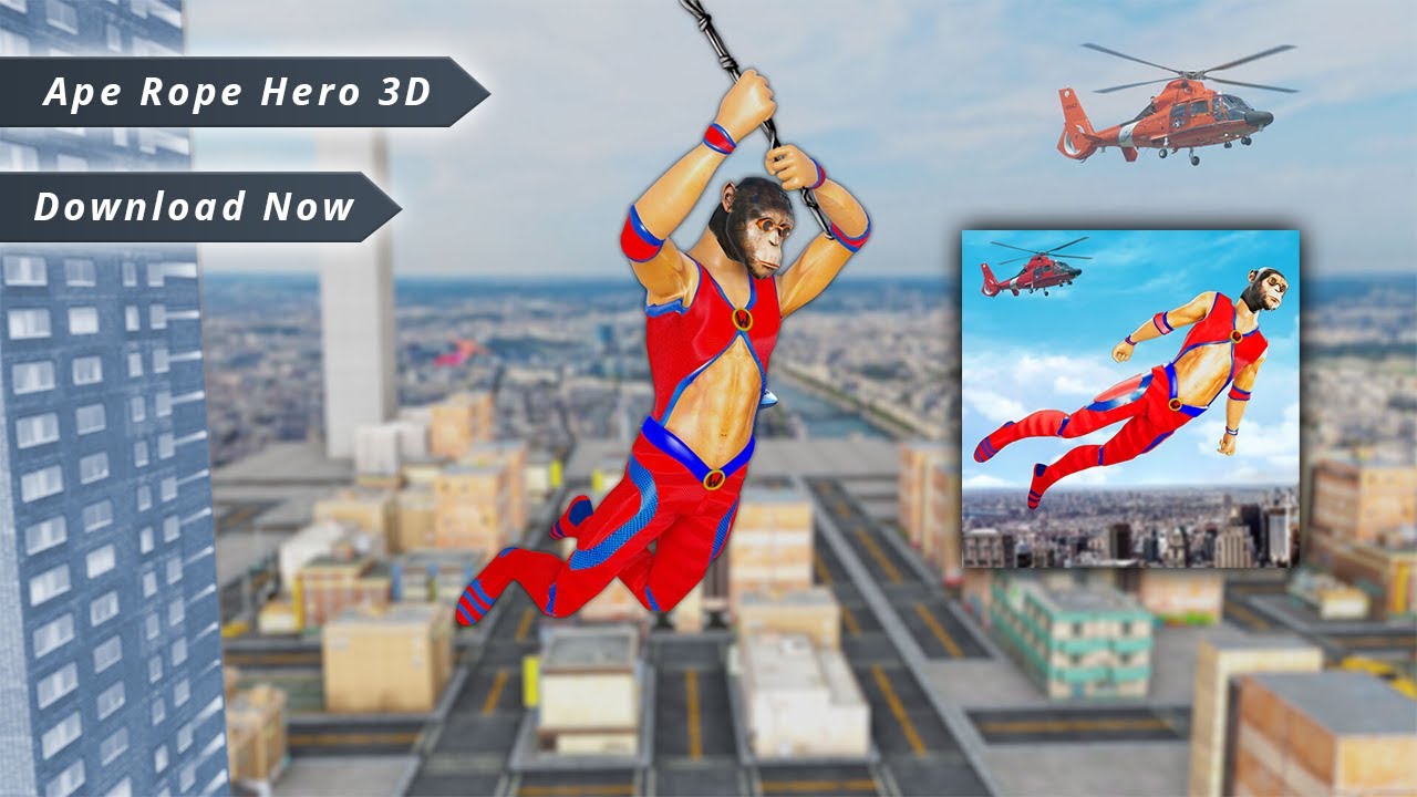 The Amazing Ape Rope Hero Game 2022 Rope Hero Game