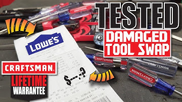 will LOWES swap $200 in broken CRAFTSMAN tools? Lifetime Warranty ACE Hardware