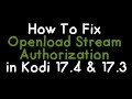 How To Fix Openload Stream Authorization in Kodi 17.4 & 17.3