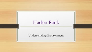 Hacker Rank Tutorial - Know your coding Environment