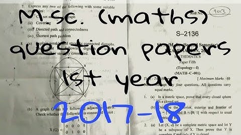 #MSC maths previous year question papers || #m.sc_math || #Hnbgu || 1st Sem