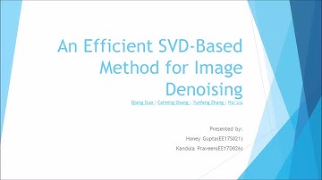 LA perspective: An SVD - Based Method for Image Denoising
