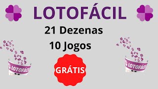 Lotofácil 21 Dezenas - 10 Jogos Apenas