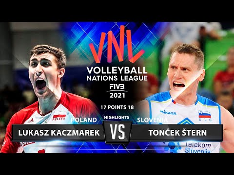 Lukasz Kaczmarek vs Toncek Stern | Poland vs Slovenia | VNL 2021 | Highlights