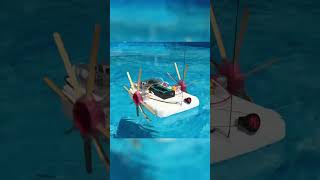 Electric boat #cardboardcraft #experiment #toys #diy