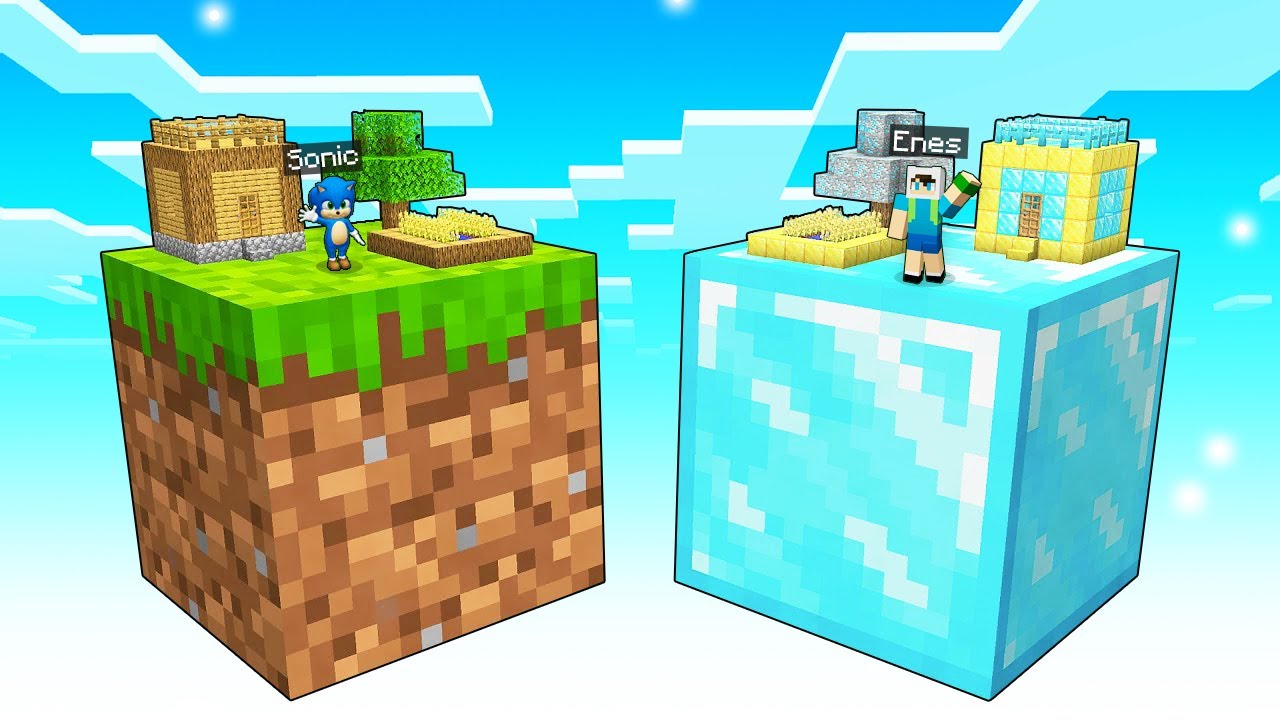 FAKİR BEBEK SONİC VS ZENGİN ENES TEK BLOK 😨 Minecraft