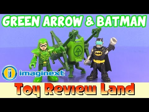 Imaginext-Green-Arrow-&-Batman-Toys,-Plus-A-Joker,-Rapunzel,-and-Harley-Q